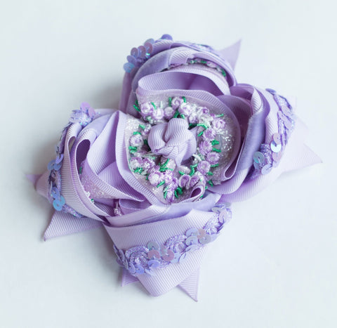 4" T Lavender w Sequins/Lavender w Velvet OL/ Lavender w CGOL & Flowers